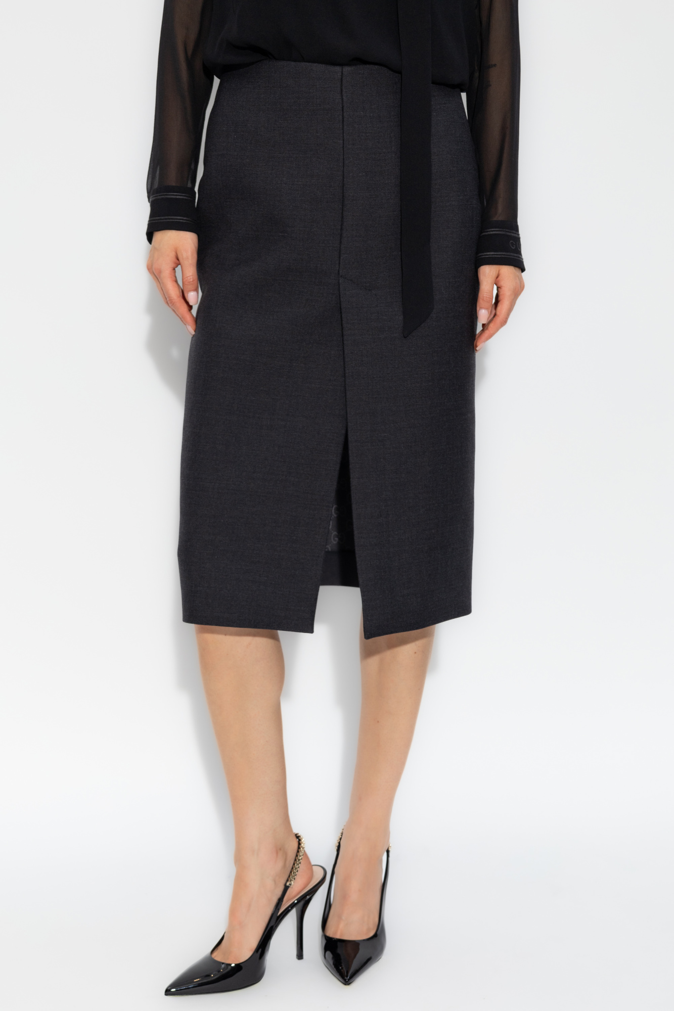 Grey Wool Skirt Gucci - Vitkac GB